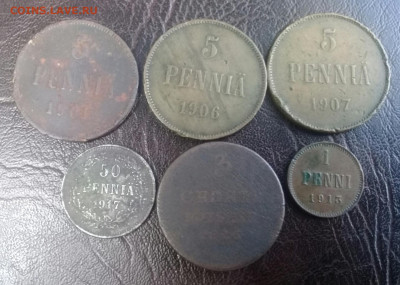 1,5,20  pennia 1901-1917 (5шт) и 3 грошь 1826 - 20200124_131600