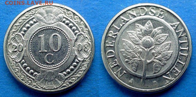 Нид. Антильские острова - 10 центов 2008 года до 30.01 - Нидерландские Антильские острова 10 центов, 2008