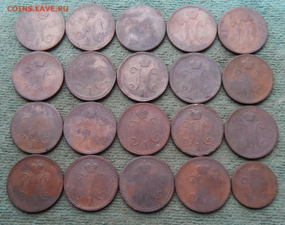 20 кладовых монет 3 и 2 копейки серебром, 1840-1844, цена фи - 20sereb-3