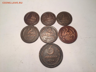 Лот 1,2,3коп 1924г в хорошем состоянии - E480B89E-68D7-453A-B490-A869D5B6C6BC