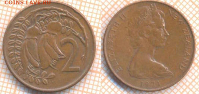 Новая Зеландия 2 цента 1971 г. , до 29.01.2020 г. 22.00 по М - Новая Зеландия 2 цента 1971 8790