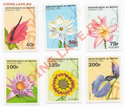 Бенин цветы MNH до 19.08.11 в 21.00 мск - 1