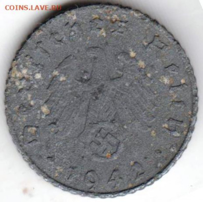 Германия 5 пфеннигов 1942 А г. Zn до 24.00 01.02.20 г. - 058