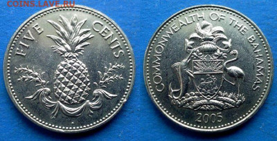 Багамы - 5 центов 2005 года (Флора) до 1.02 - Багамы 5 центов, 2005