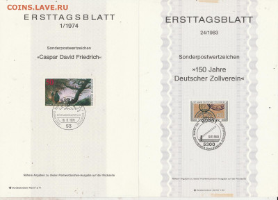 Листы первого дня Ersttagsblatt 6 шт. 3. до 29.01. в 22.00 - IMG_20200126_0017