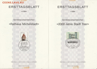 Листы первого дня Ersttagsblatt 6 шт. 4. до 29.01. в 22.00 - IMG_20200126_0023