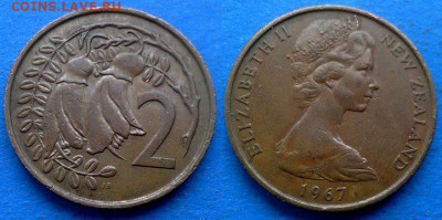 Новая Зеландия - 2 цента 1967 года (Флора) до 2.02 - Новая Зеландия 2 цента, 1967