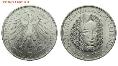 ФРГ. 5 марок 1966 г. Лейбниц. До 29.01.20. - DSH_6439.JPG