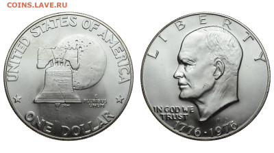 США. 1 доллар 1976 г. Эйзенхауэр. Колокол. До 29.01.20. - DSH_6463.JPG