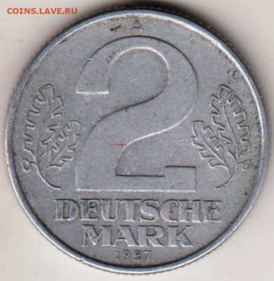 ГДР 2 марки 1957 г. А до 24.00 03.02.20 г. - 040