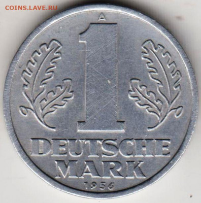 ГДР 1 марка 1956 г. А до 24.00 03.02.20 г. - 042
