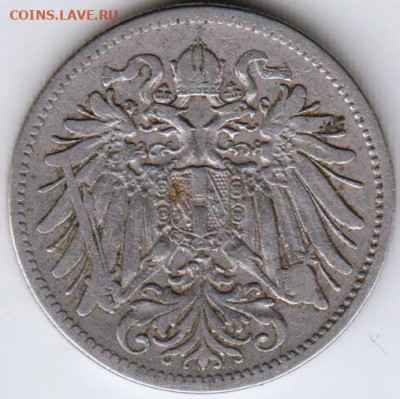 Австрия 20 геллеров 1895 г. до 24.00 03.02.20 г. - 007