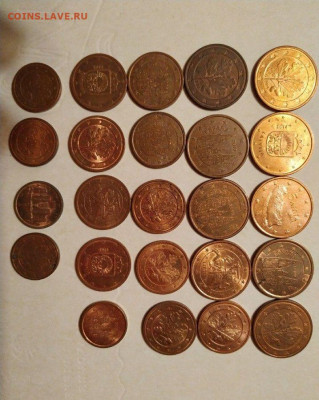 Монеты euro cent (65 штук). - 8