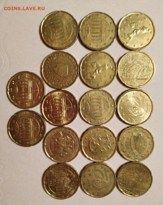 Монеты euro cent (65 штук). - 6