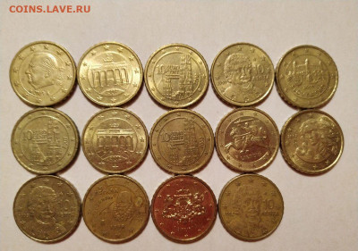 Монеты euro cent (65 штук). - 4
