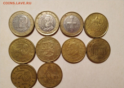 Монеты euro cent (65 штук). - 3