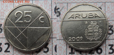 Аруба 25 центов 2009 до 4.02. - Аруба 25_2009