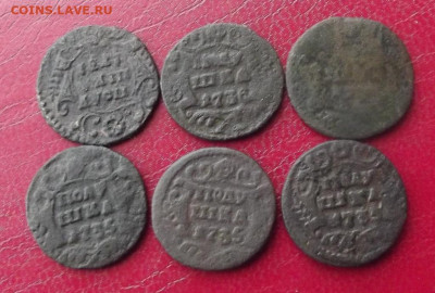 6 полушек 1731,1735,1736гг.  до 3.02.20г. до 22 -00 - DSCF8144.JPG