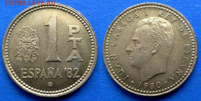 Испания - 1 песета 1980 года до 5.02 - Испания 1 песета, 1980