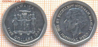 Ямайка 5 долларов 1996 г., до 5.02.2020 г. 22.00 по Москве - Ямайка 5 долларов 1996 8901