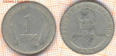 Колумбия 1 песо 1978 г., до 5.02.2020 г. 22.00 по Москве - Колумбия 1 песо 1978 8904