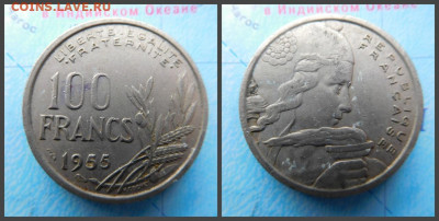 Франция 100 франков, 1955 - 13