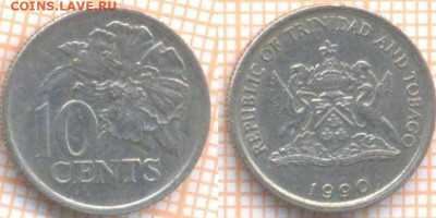 Тринидад и Тобаго 10 центов 1990 г., до 5.02.2020 г. 22.00 п - Тринидад 10 центов 1990 8883