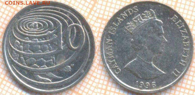 Каймановы острова 10 центов 1996 г., до 6.02.2020 г. 22.00 п - Кайманы 10 центов 1996 8891