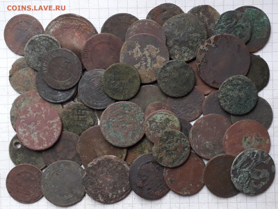 Лот меди РИ 50 не чищеных монет до 04-02-2020 до 22-00 по Мс - Медь 50