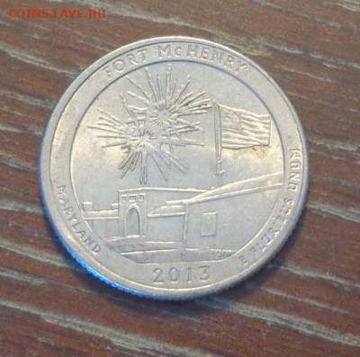 США - квотер Форт Мак-Генри 2013 оборотный до 7.02, 22.00 - США квотер Мэриленд (Форт МакГенри)_1.JPG