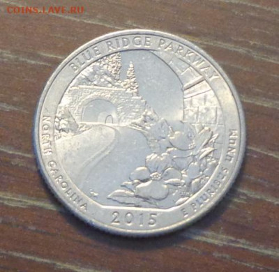 США - квотер Блу Ридж Парквей 2015 оборотный до 7.02, 22.00 - США квотер Сев. Каролина (Блу Ридж Парквей)_1.JPG