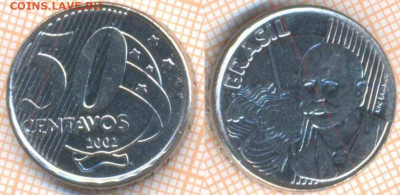 Бразилия 50 сентаво 2002 г., до 7.02.2020 г. 22.00 по Москве - Бразилия 50 сентаво 2002  8241