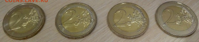 2 Евро 4 юбилейных монеты до 03.02.20 22.00 - 4 монеты аверс