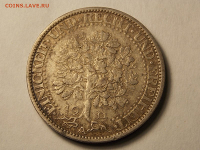 5 МАРОК 1932 КОРОЛЕВСКИЙ ДУБ ВЕЙМАРСКАЯ РЕСПУБЛИКА СЕРЕБРО - DSCN5653.JPG