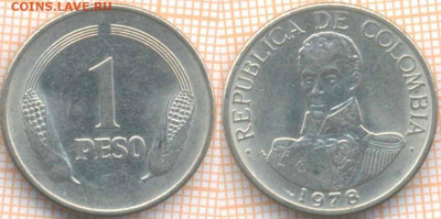 Колумбия 1 песо 1978 г., до 7.02.2020 г. 22.00 по Москве - Колумбия 1 песо 1978  8290