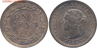 Канада. Монеты периода правления королевы Виктории 1858-1901 - 1-cent-1888-g