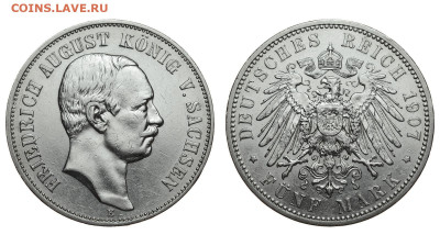 Саксония. 5 марок 1907 г. До 05.02.20. - Р182.JPG
