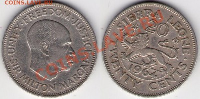 >L< Сиерра Леоне 20 центов 1964 до 20.08.11 22:00 - SL20