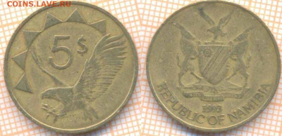 Намибия 5 долларов 1993 г., до 8.02.2020 г. 22.00 по Москве - Намибия 5 долларов 1993  8532
