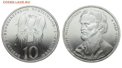 ФРГ. 10 марок 1997 г. Меланхтон. До 05.02.20. - DSH_6683.JPG