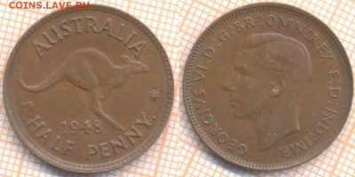 Австралия полпенни 1948 г., до 8.02.2020 г. 22.00 по Москве - Австралия полпенни 1948 8624