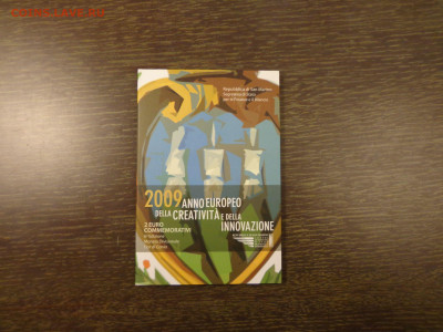 САН-МАРИНО - 2е 2009 ГОД ТВОРЧЕСКОЙ СИЛЫ букл 9.02, 22.00 - Сан-Марино 2009 Европейский Год Творческой силы и Новшества - 1
