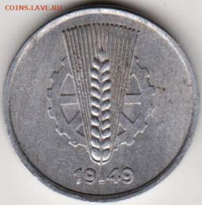 ГДР 5 пфеннигов 1949 г. до 24.00 09.02.20 г. - 018