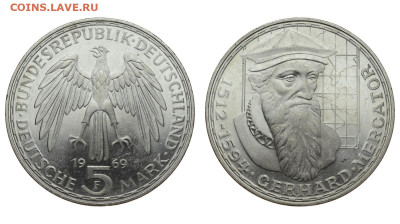 ФРГ. 5 марок 1969 г. Меркатор. До 05.02.20. - DSH_6707.JPG