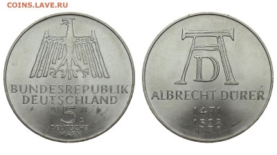 ФРГ. 5 марок 1971 г. Дюрер. До 05.02.20. - DSH_6721.JPG