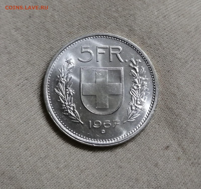 Швейцария, 5 франков 1967 UNC 07.02.2020 22-00 мск - IMG_20200203_171858
