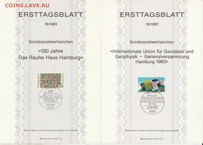 Листы первого дня Ersttagsblatt 6 шт. 3. до 06.02. в 22.00 - IMG_20200203_0017