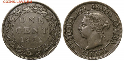Канада. Монеты периода правления королевы Виктории 1858-1901 - 1-cent-1892-g