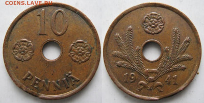 18.Монеты Финляндии - 18.2. -Финляндия 10 пенни 1941    517