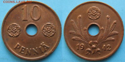 18.Монеты Финляндии - 18.5. -Финляндия 10 пенни 1942    3366